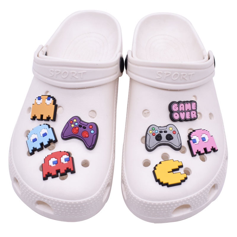 ใหม่-ตัวติดรองเท้า-crocs-jibbitz-รูปการ์ตูน-pac-man-น่ารัก-สําหรับตกแต่งรองเท้า-crocs