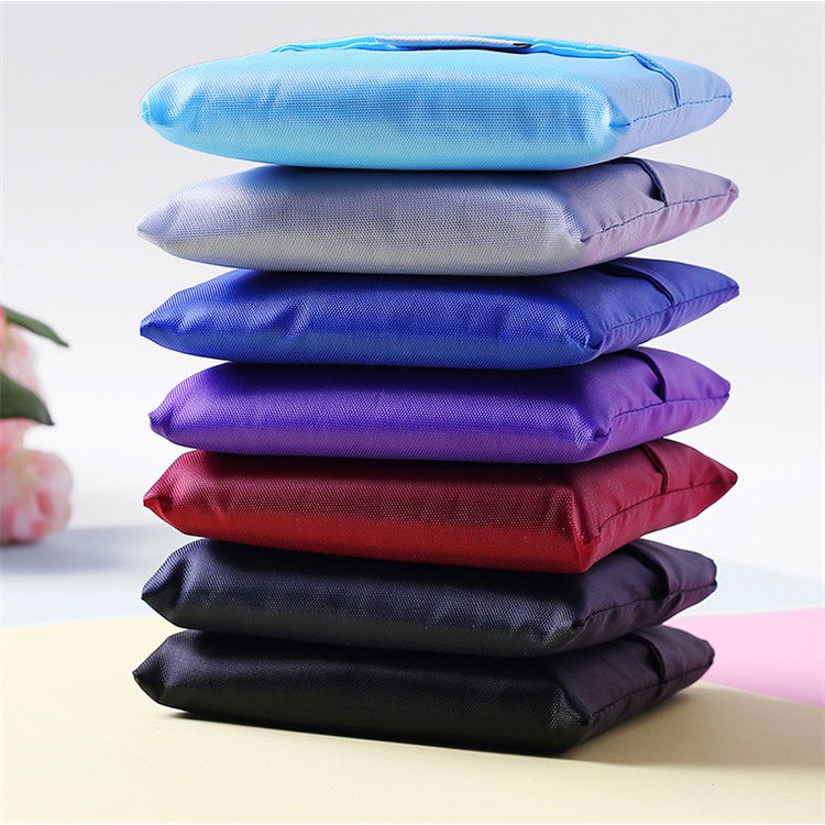 พร้อมส่ง-12สี-ถุงเก็บของ-ถุงผ้าพับได้-สตรีที่พับเก็บได้รีไซเคิล-245