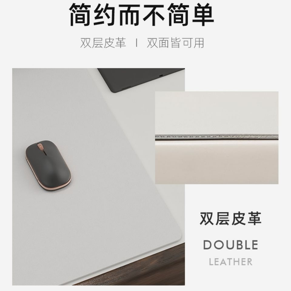 leather-mouse-pad-oversize-laptop-keyboard-pad-office-thick-waterproof-writing-desk-pad-simple-custom