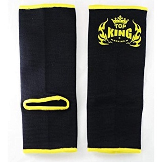 Top King boxing Thailand ท็อปคิงส์ แองเกิ้ล ผ้ารัดข้อเท้า สนับเท้า ชกมวย ดำเหลือง ไซส์ L (คู่)  sport ankle support L