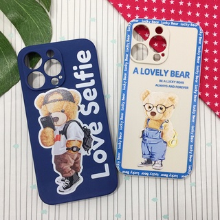 พร้อมส่ง i6/XR/XMAX/11/11PRO/12/12PRO/13/13PROเคสซิลิโคน TPU นิ่มกันกล้อง เคสมือถือพิมพ์ลายหมี