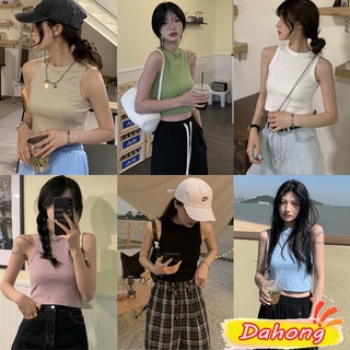 Dahong💖เสื้อครอปแขนกุด ครอปแขนกุด เสื้อกล้ามแขนกุด ใส่สบายไม่ร้อนใส่ได้ทุกวัน 13509