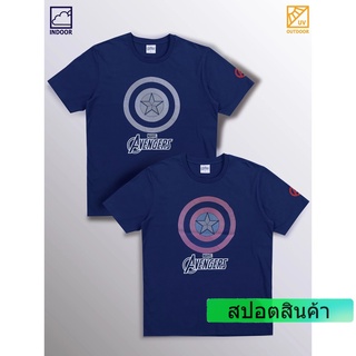 เสื้อยืดมาร์เวล MARVEL--NV-Captain America-โล่กัปตันอเมริกา (เปลี่ยนสีได้เมื่อโดนแสงแดด)