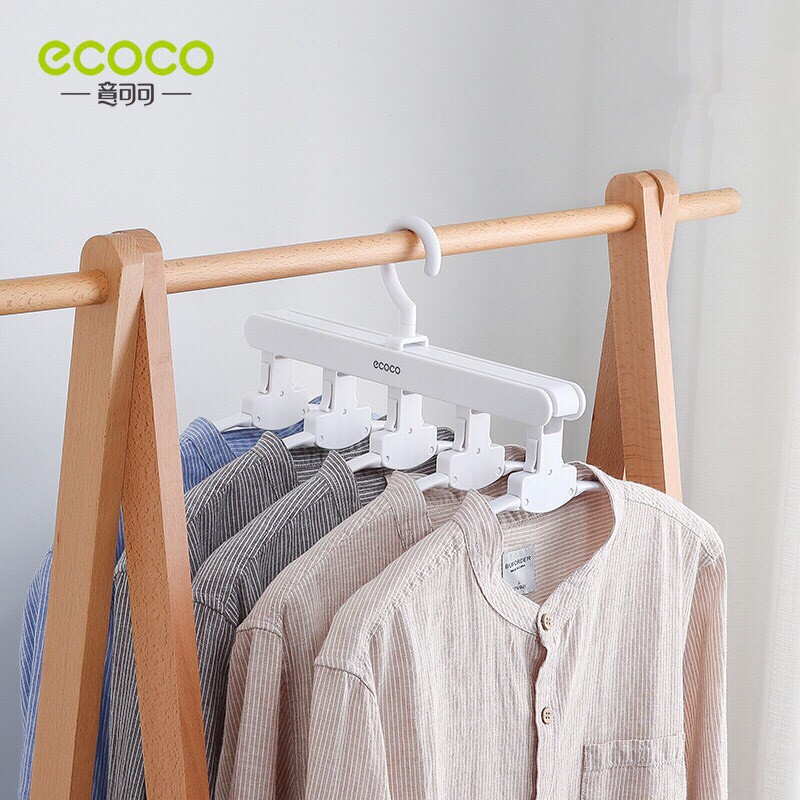 ecoco-ไม้แขวน-ไม้แขวนเสื้อผ้า-หัวหมุนได้-360-องศา-พับได้-อเนกประสงค์-e1904