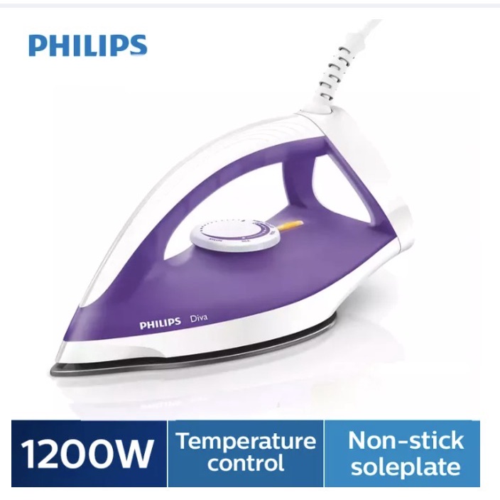 philips-เตารีดแห้ง-รุ่น-gc122-1200w-หน้าเคลือบ-non-stick-รับประกัน-2-ปี-เตารีด-เตารีดแห้ง-เตารีดพกพา-เตารีดผ้า-เตารีด