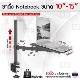 MLIFE - ขาตั้งโน๊ตบุ๊ค 10”-16” ขาตั้งจอ ขายึดจอคอม ขาแขวนจอคอม แท่นวางโน๊ตบุ๊ค ขาตั้งแล็ปท็อป - Laptop Notebook Stand