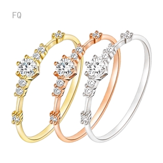 Cincin แหวนแฟชั่น สีโรสโกลด์และเงิน สําหรับผู้หญิง