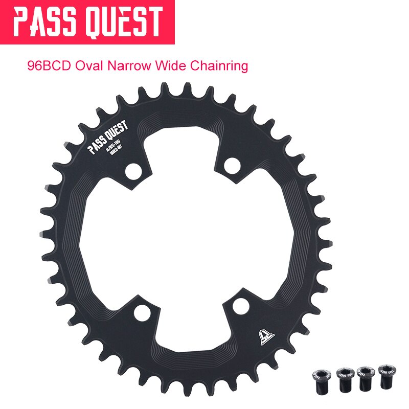 pass-quest-จานหน้าจักรยาน-ทรงวงรี-96bcd-32-34-36-38-40-42t-สําหรับ-deore-xt-m7000-m8000-m9000