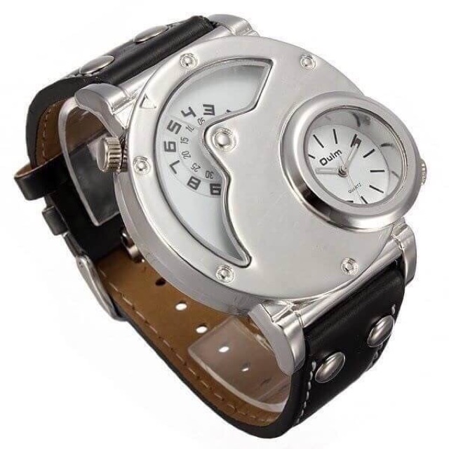 ราคาเรือนละ-690-ค่ะ-oulm-watch-unique-design-สายหนังอูมม์สองเวลา-ดีไซน์โดดเด่น-มีเอกลักษณ์-สินค้าแท้