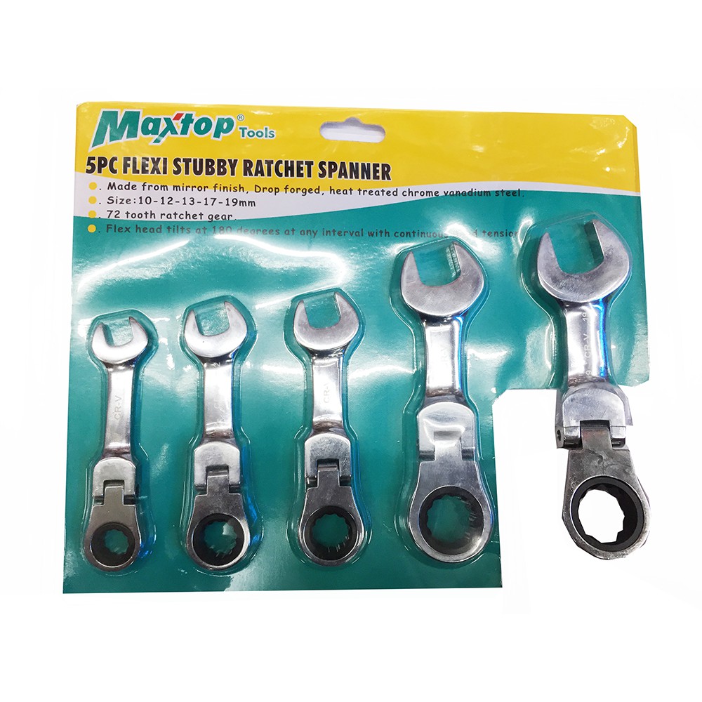 maxtop-ประแจเกียร์-ปลายด้านปากเปิด-ชุดละ-5-ชิ้น-ขนาด-10-12-13-17-19-มิลลิเมตร