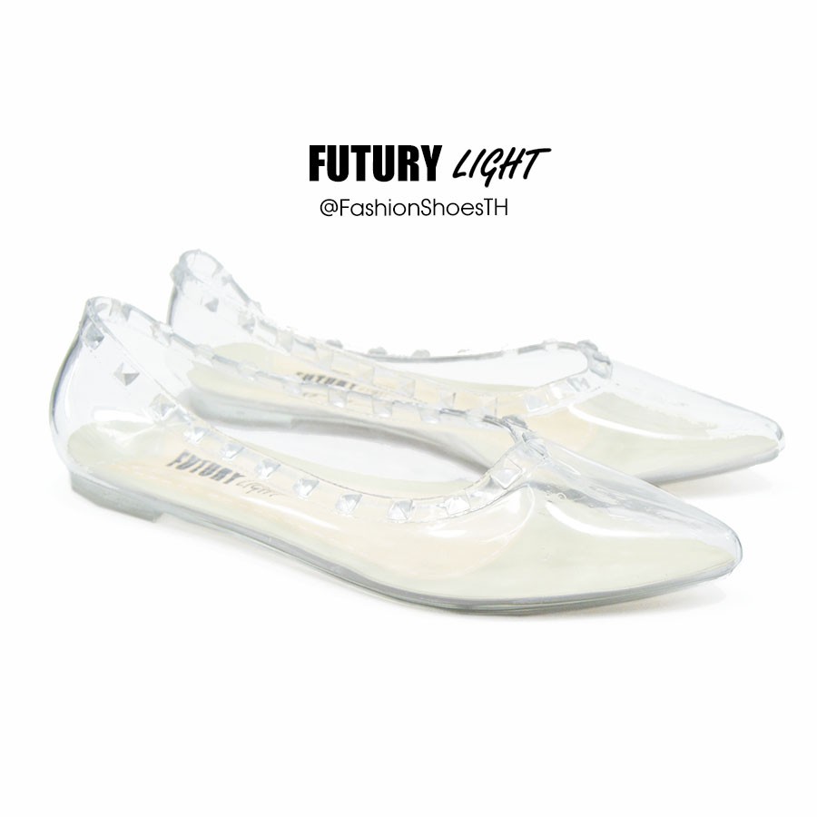 no-s228-แท้-futury-light-รองเท้าคัชชูยางหัวแหลม-หมุด-นิ่มมาก-ใส