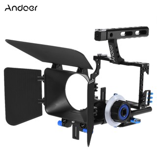 ภาพหน้าปกสินค้าAndoer C500 Aluminum Alloy Camera Camcorder Video Cage Rig Kit Film Making System w/ Matte Box + Follow Focus + Handle ซึ่งคุณอาจชอบราคาและรีวิวของสินค้านี้