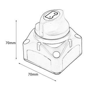 สวิตช์ลูกบิดตัดการเชื่อมต่อแบตเตอรี่รถยนต์ 600A