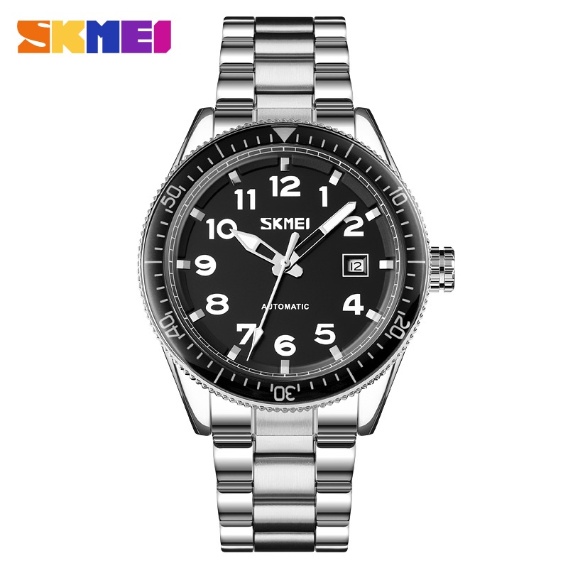 skmei-นาฬิกาข้อมืออัตโนมัติ-สายสแตนเลส-กันน้ํา-สไตล์ทหาร-แบรนด์หรู-แฟชั่นนักธุรกิจ-สําหรับผู้ชาย
