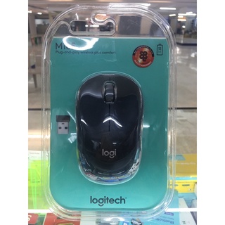 WIRELESS MOUSE (เมาส์ไร้สาย) LOGITECH M185 WIRELESS (BLACK)