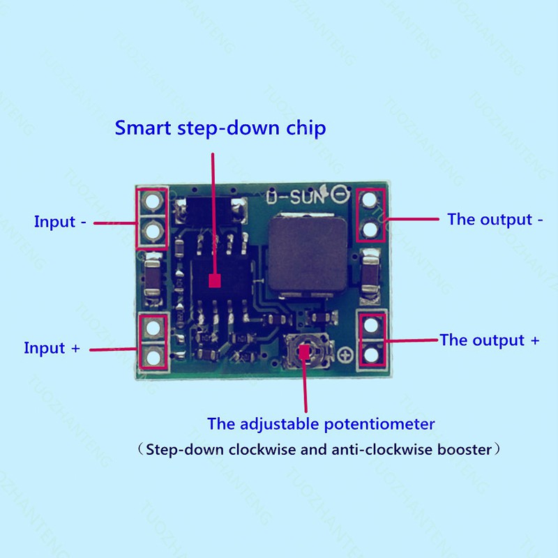 ภาพสินค้าโมดูลพาวเวอร์ซัพพลาย Dc-Dc 3A สามารถปรับได้ 24V To 12V 9V 5V 3V Step-Down Mp1584En จากร้าน nathanguo2.th บน Shopee ภาพที่ 4