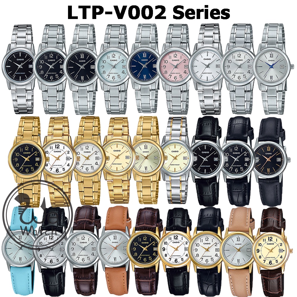 ภาพหน้าปกสินค้าCASIO LTP-V002D LTP-V002G LTP-V002L LTP-V002GL นาฬิกาผู้หญิง รับประกัน 1 ปี LTPV002 LTPV002G LTPV002D LTPV002G