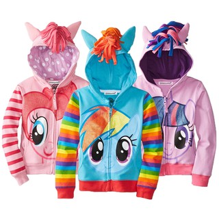 สินค้า My Little Pony เด็กแจ็คเก็ตสาวแจ็คเก็ตฤดูใบไม้ผลิฤดูใบไม้ร่วงฝ้ายเด็กแปลกใหม่ ที่คลุมด้วยผ้า เด็กเสื้อคลุมน่ารัก ๆ