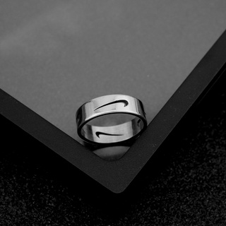 แหวนนิ้วมือ สเตนเลส สัญลักษณ์กลวง สําหรับผู้ชาย และผู้หญิง