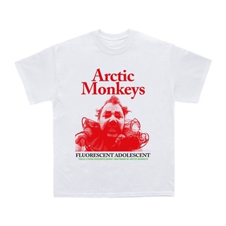 เสื้อยืดสีขาวเสื้อยืดพรีเมี่ยม พิมพ์ลาย Arctic Moniverseys FLUORESCENT ADOLESCENT สําหรับผู้ชายS-4XL