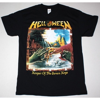 [S-5XL] 【สไตล์คลาสสิก】Gildan เสื้อยืด ผ้าฝ้าย 100% พิมพ์ลาย Helloween Keeper Of The Seven Keys Ii สีดํา สําหรับผู้ชาย