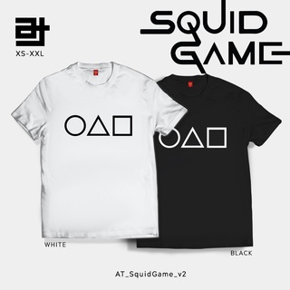 เสื้อยืด AvidiTee AT Squid Game Shapes v2 Customized Unisex TShirt for Men and Womenเสื้อยืด ใส่สบายๆ