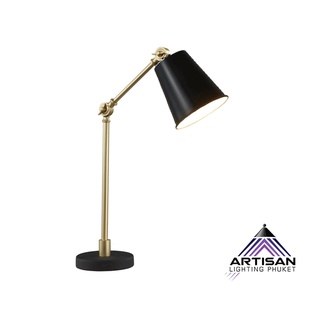 โคมไฟตั้งโต๊ะ Table reading lamp Adjust Black Gold metal E27 (TA-319-RD-058)