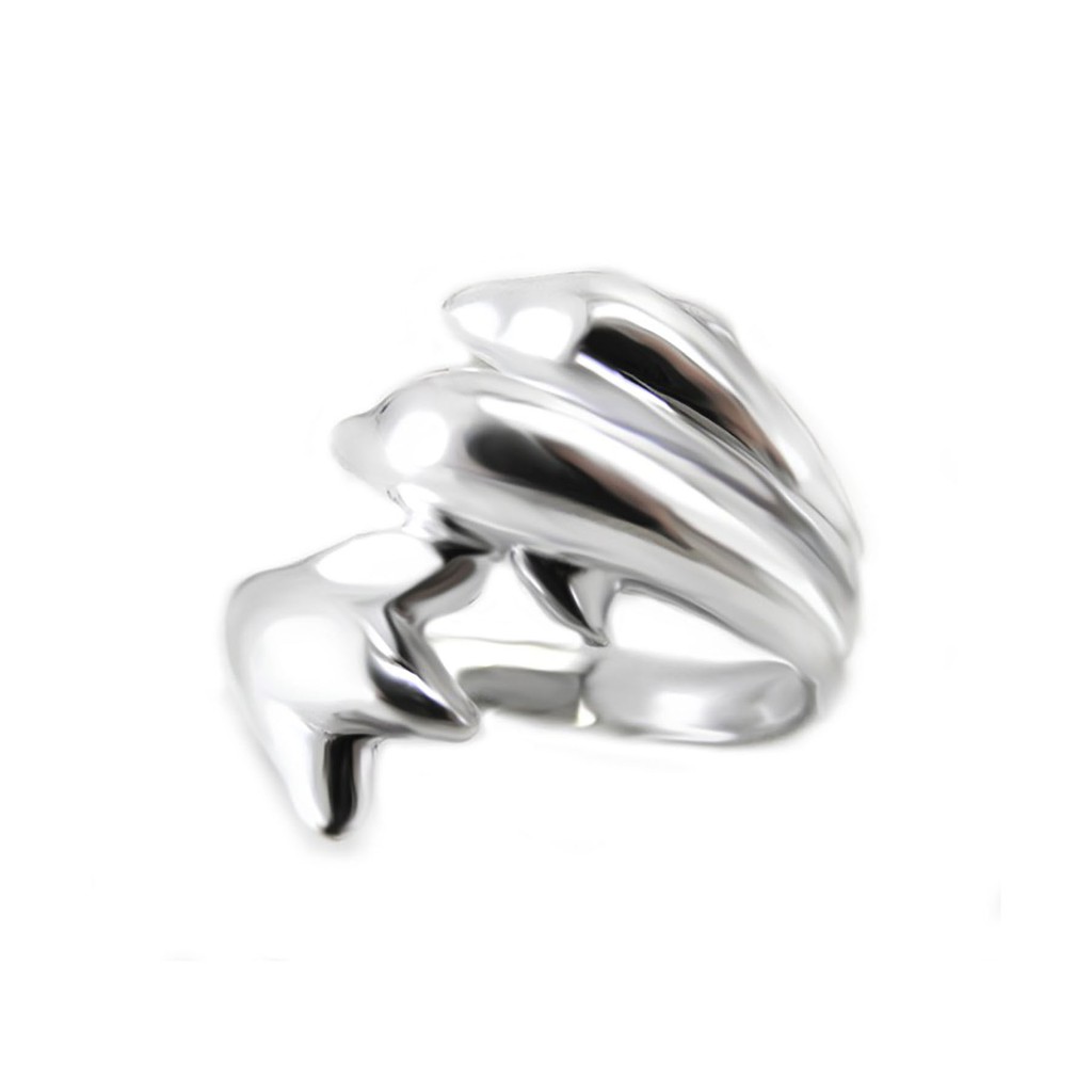finejewelthai-แหวนโลมา-แหวนเงิน-เงินแท้-แหวนหมั้น-แหวนแต่งงาน-silver-wedding-ring-r112600
