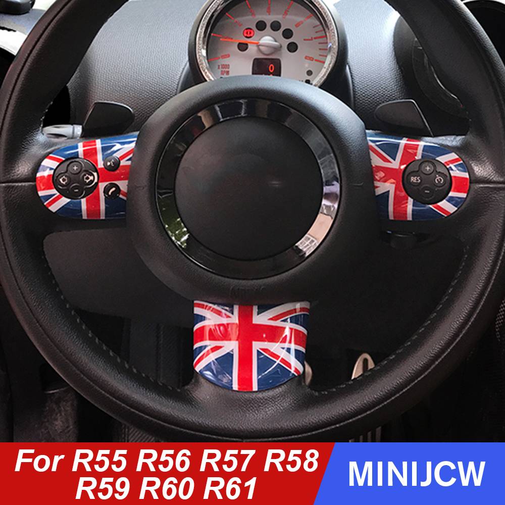 MINI R55-R61 autospiegels afdekkingen, zijspiegels sticker voor Mini Cooper One/S/JCW R Series R55 R56 R57 R58 R59 R60 R61(Union Jack Blauw, handmatig vouwen zijspiegels