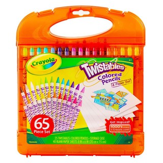 TWISTABLES COLORED PENCILS &amp; PAPER SET CRAYOLA 25 COLORS ชุดสีไม้หมุนได้ พร้อมกล่องพกพา CRAYOLA 25 สี งานศิลปะ อุปกรณ์เค