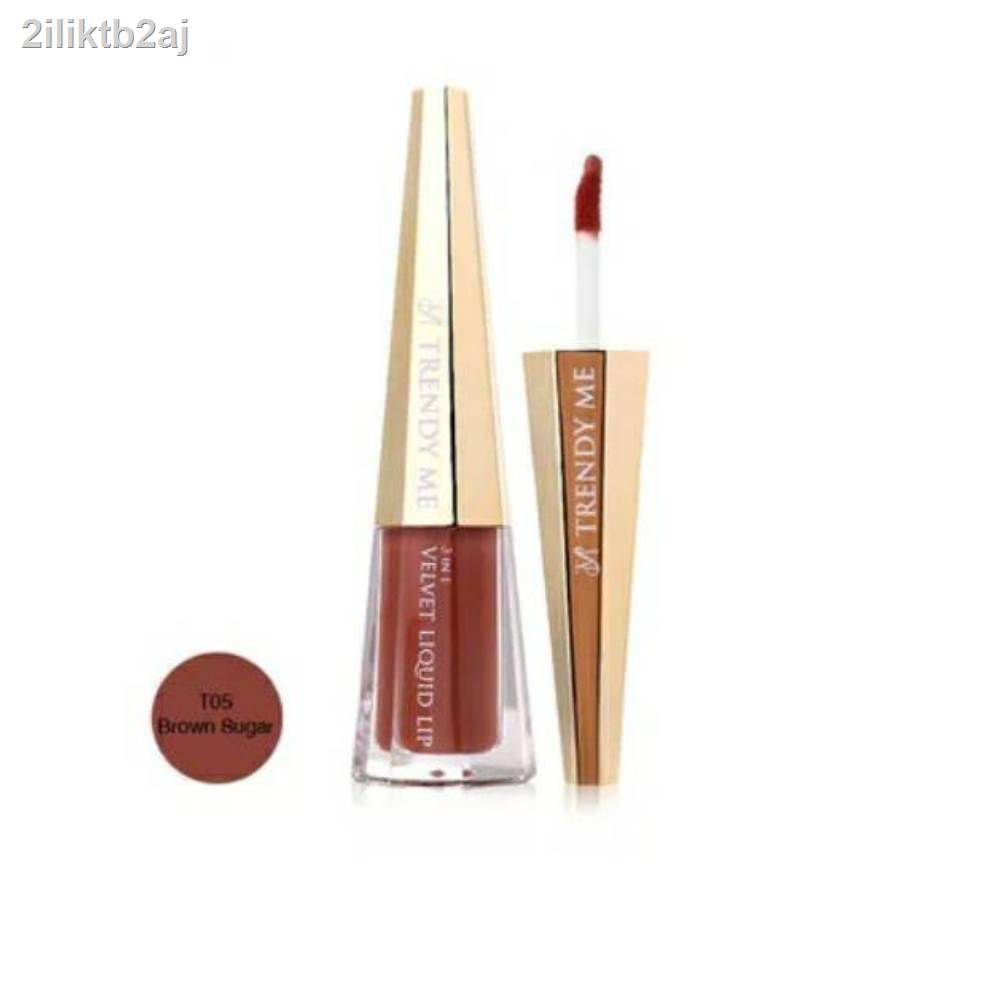 trendy-me-3in1-velvet-liquid-lip-เทร็นดี้-มี-ทรีอินวันเวลเวท-แมท-ลิปสติก-เครื่องสำอาง-ลิปสติก-ลิป-ลิปแมท-cosmetic