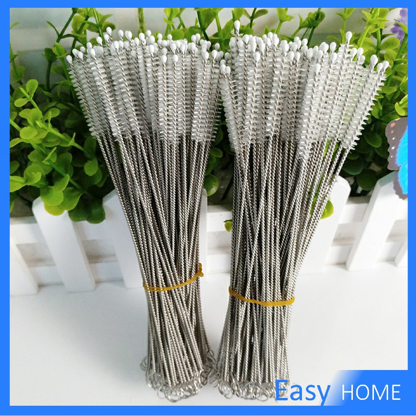 ขนไนล่อน-ไม่ทำให้เป็นรอย-แปรงล้างหลอดดูด-จุกนม-stainless-steel-soft-straw-straw-brush