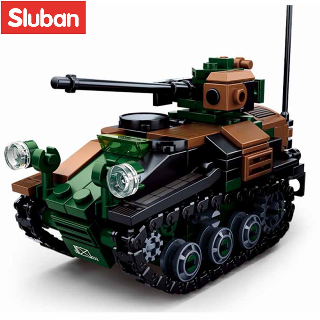 บล็อกตัวต่อรถถังทหาร-sluban-0750-wiesel-awc-1-airborne-combat-vehicle-army-tank-ของเล่นสําหรับเด็ก-245-ชิ้น