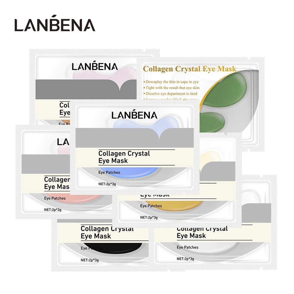 รูปภาพสินค้าแรกของแผ่นมาส์กใต้ตา LANBENA มาร์คใต้ตา 7 สูตร ลดใต้ตาดำคล้ำ ลดตาบวม ถุงใต้ตา มาร์คใต้ตา มาส์กร่องแก้ม