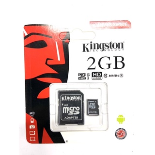 เมมโมรี่การ์ด Kingston Micro SD card Memory Card2GB ใส่กล้อง/ โทรศัพท์มือถือ/ลำโพงMP3