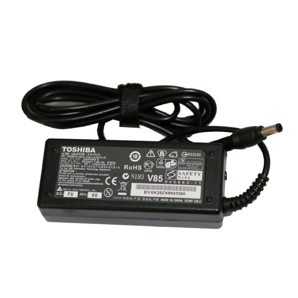 ภาพหน้าปกสินค้าToshiba Adapter 19V/3.42A 5.5 x 2.5mm (Black)