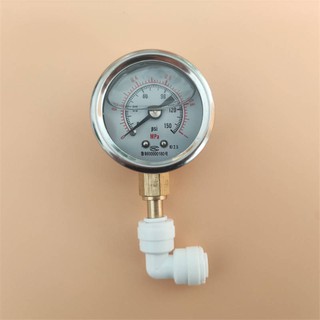 เกจ์วัดแรงดัน Pressure Gauge เกจวัดแรงดัน แบบแห้ง เกลียวออกล่าง เครื่องวัดความดันน้ำในครัวเรือนเครื่องกรองน้ำในครัวเครื่