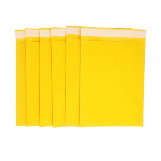  (((10ซอง))) ซองกันกระแทกกันน้ำ 13x21+4 กระดาษคราฟท์สีเหลือง ผนึกด้วยแถบกาวสติ๊กเกอร์ ราคาถูก