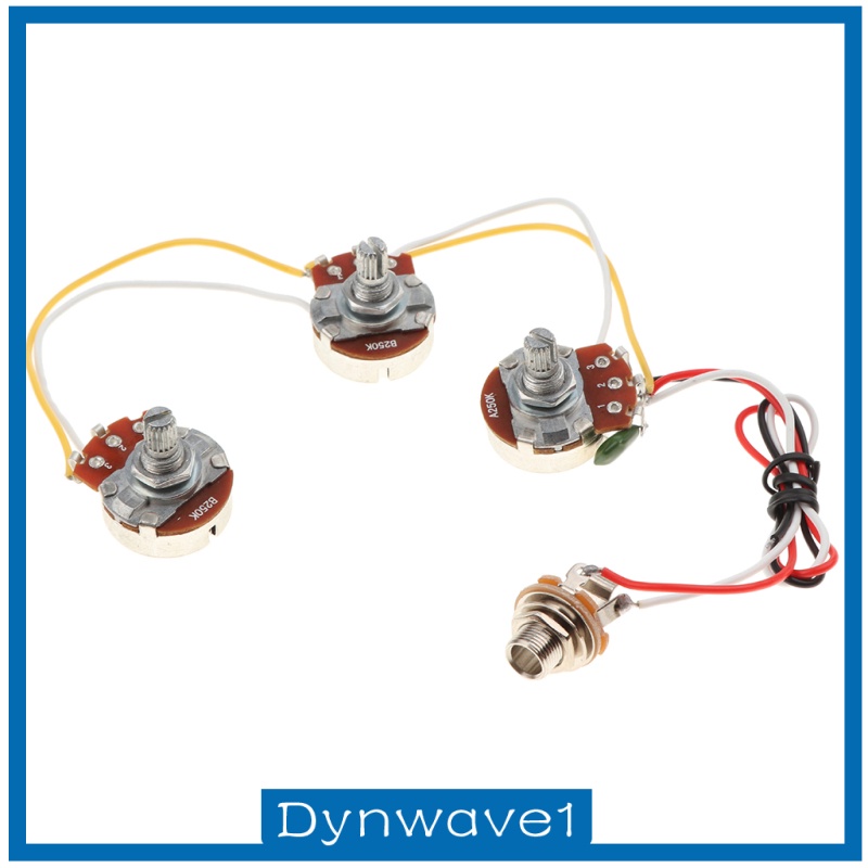 dynwave1-diy-สายไฟวงจรเบสแจ๊ส-a250k-b250k-พอต-ซ็อกเก็ต
