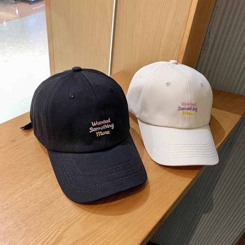caps-พร้อมส่ง-หมวกแก๊ปเบสบอล-ปักwanted-something-more
