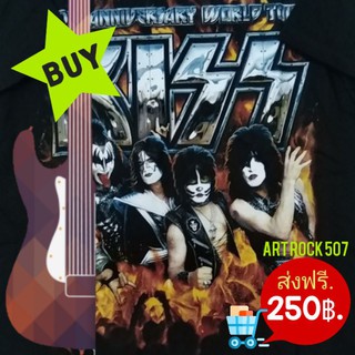 เสื้อวง​ ร็อค​ เมทัล​ Heavy​ Metal​ Rock​ เนื้อผ้า cotton100% วง​ kiss