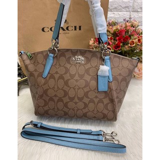 COACH SMALL KELSEY SATCHEL IN SIGNATURE CANVAS ((28989))