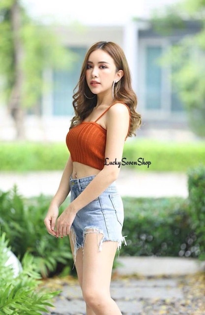 สายเดี่ยวไหมพรม-ใส่สบาย-พร้อมส่ง