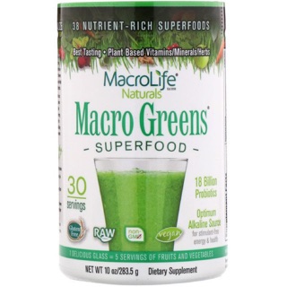 Macro Greens, Nutrient - Rich Superfoods, 10 oz (283.5 g)