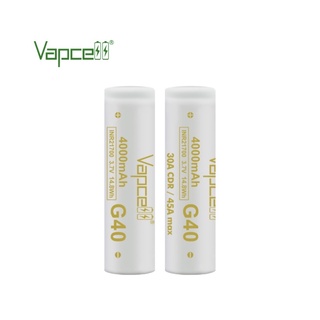 สินค้า Vapcell INR21700 G40 4000mAh 3.7V ของแท้ 2ก้อน แถมฟรีกระเป๋าใส่ถ่าน