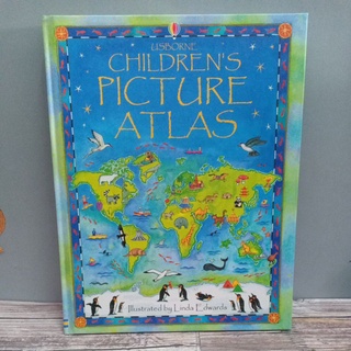 #Usborne Childrens Pictures Atlas. มือสอง หนังสือความรู้