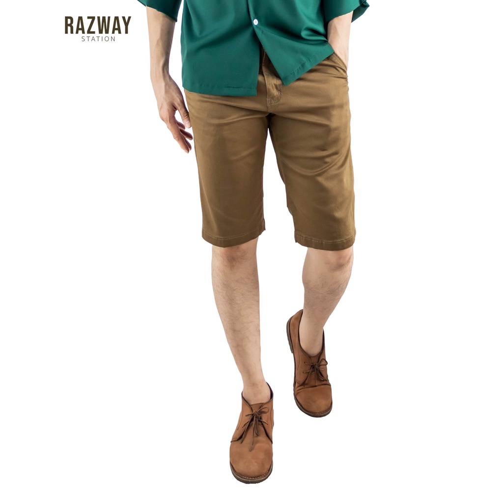 ภาพหน้าปกสินค้าRazway กางเกงขาสั้น ผ้ายืด กางเกงขาสั้นผู้ชาย รุ่น RZ192