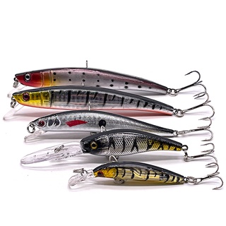 5pcs Crankbait Minnow Hard Bait For Fishing Lure Set Of Wobbler For Pike Trolling Artificial Tackle Swimbait