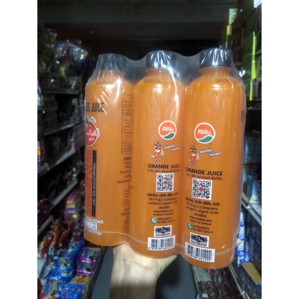 น้ำ-รสส้มสายน้ำผึ้ง-ศิริชิน-ขวดใหญ่-500ml-แพ็ค-6-ขวด