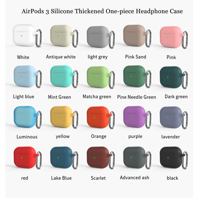 ภาพหน้าปกสินค้าNew 2021 เคส Airpods 3 เคส True Wireless หูฟังบลูทูธ AirPods3 Pure Color Silicone Soft Protective Cover จากร้าน newland2019.th บน Shopee